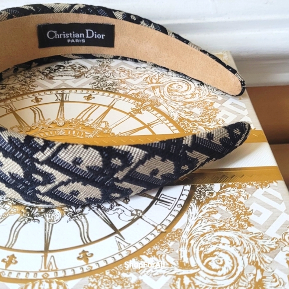 Christian Dior Black and Cream Headband - Picture 4 of 11
